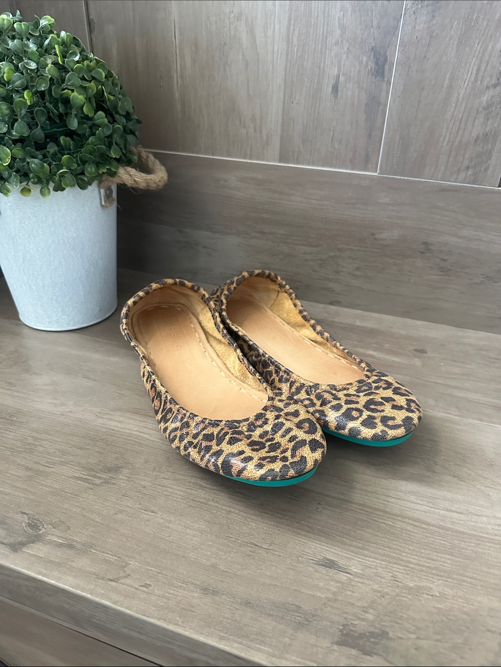 Tieks Leopard Print Ballet Flats - Brown & Black